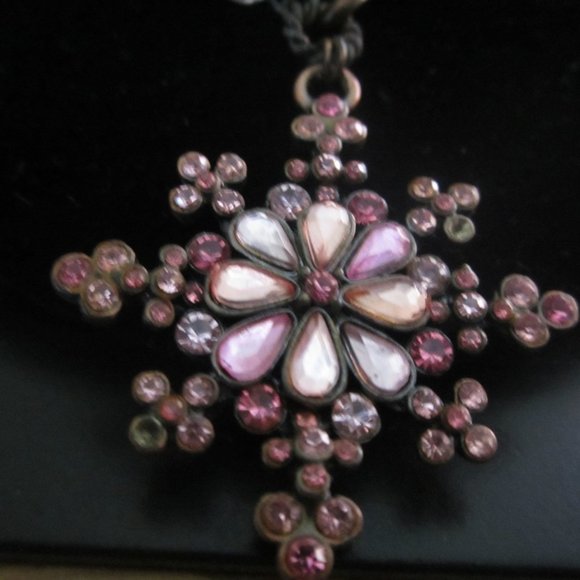 Pink Crystal Necklace & Earrings By Cookie Lee - Picture 3 of 6